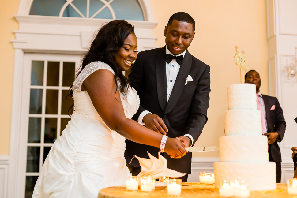 Bride And Groom Cake Cutting