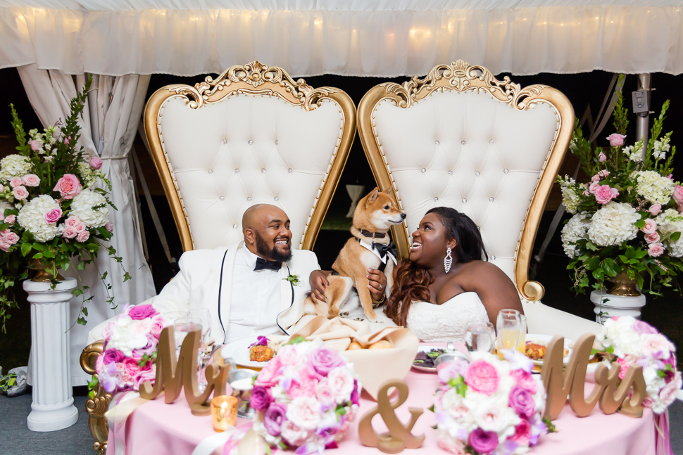 Belmont Manor Wedding Couple With Puppy