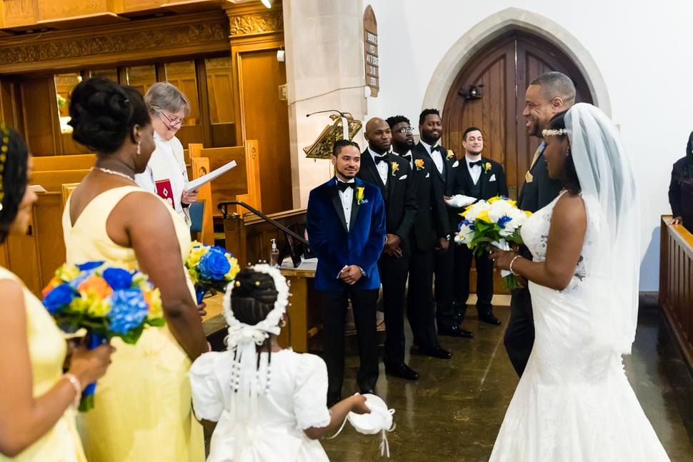 Bride coming down the aisle