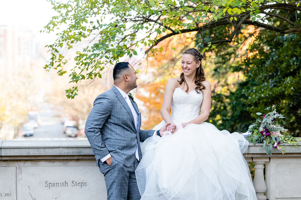 DC Spanish Steps Wedding Portraits