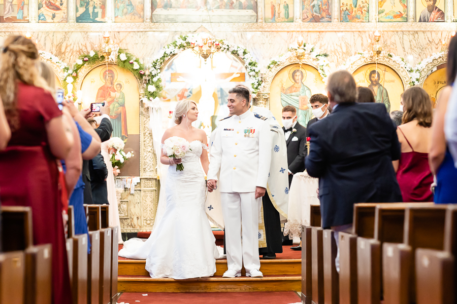 wedding ceremony at St. Nicholas Greek Orthodox Church
