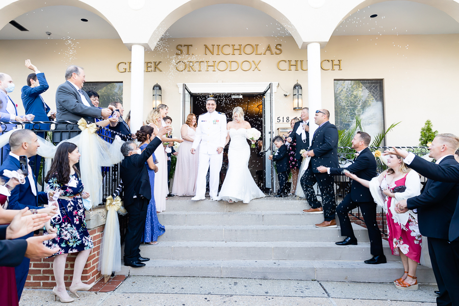 wedding ceremony at St. Nicholas Greek Orthodox Church
