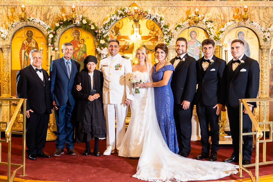 family portrait at St. Nicholas Greek Orthodox Church
