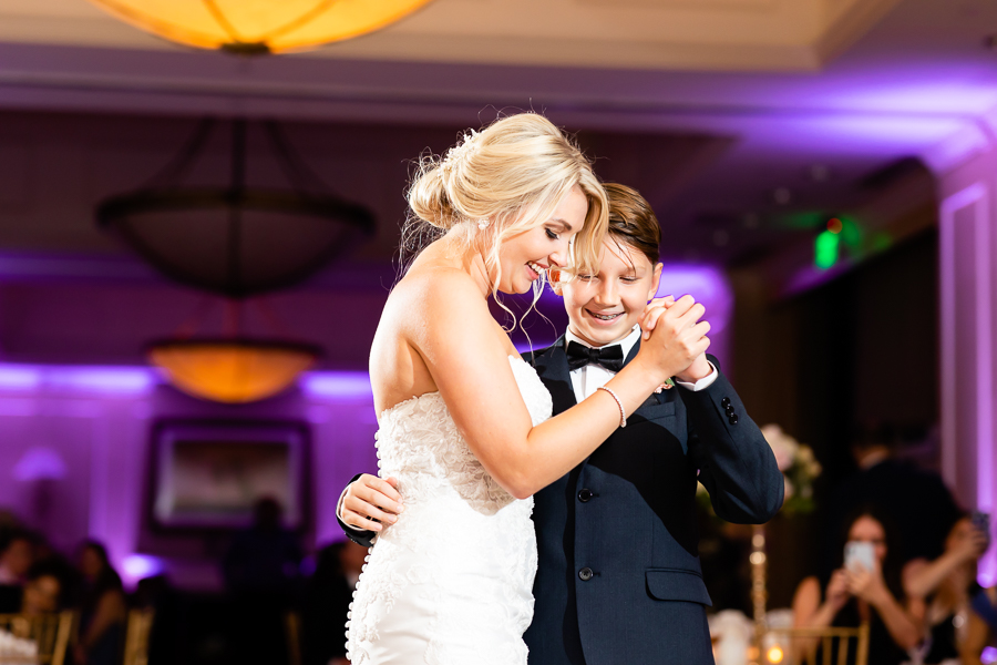 bride and nephew dance