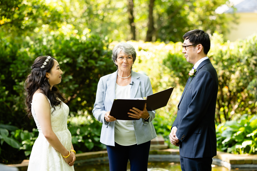 bride and groom at the ceremony