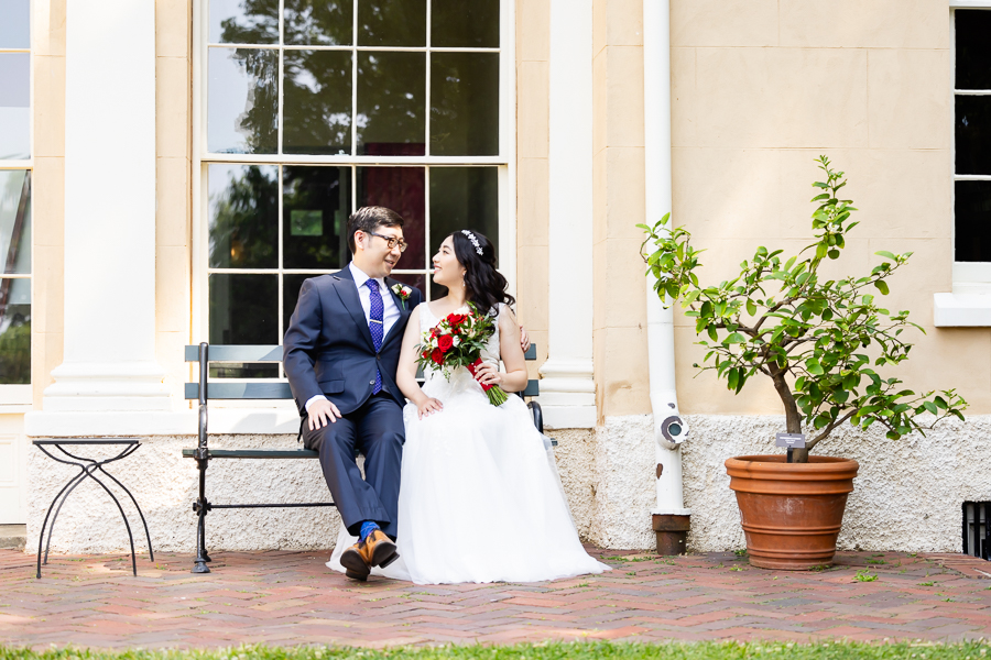 bride and groom post wedding portraits