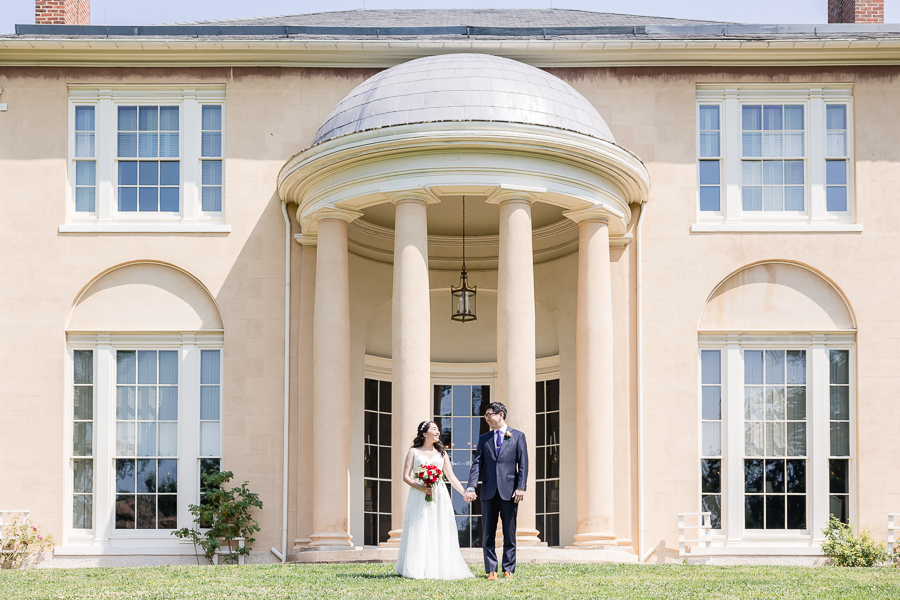 bride and groom post wedding portraits tudor place dc