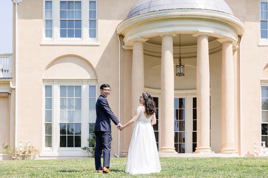 bride and groom post wedding portraits