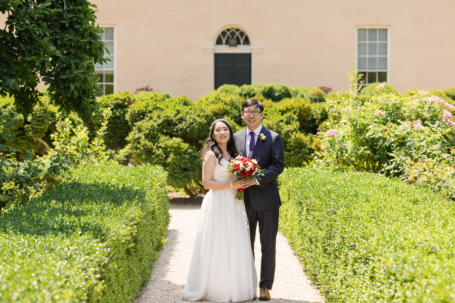 bride and groom post wedding portraits