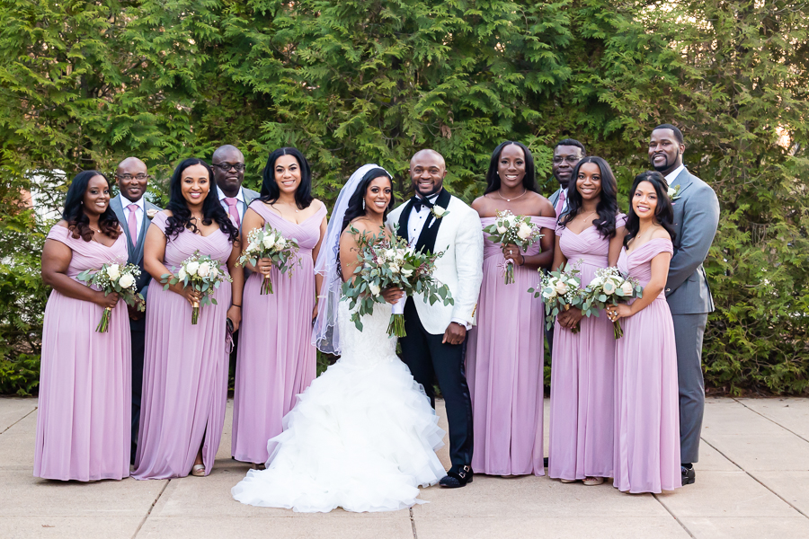 Bridal party portraits at Fox Chase Manor Weddings