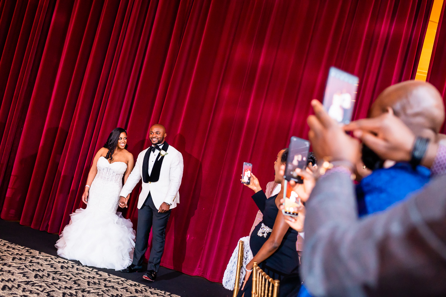 Bride’s entrance to the Fox Chase Manor Weddings reception.