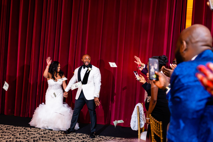 Bride’s entrance to the Fox Chase Manor Weddings reception.