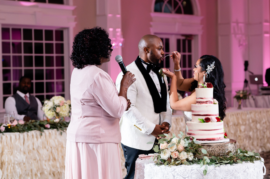 Wedding cake close-up from Classic Bakery at Fox Chase Manor Weddings