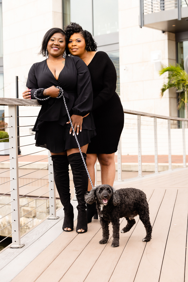 LGBTQ Couples Love Baltimore – Dog-friendly engagement session with couple’s dog