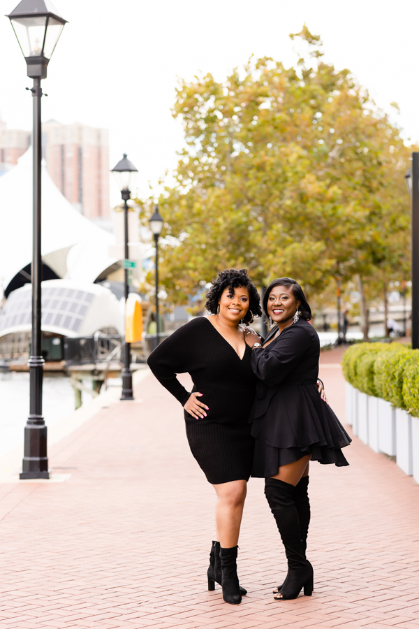 LGBTQ Couples Love Baltimore – Romantic engagement photo at Inner Harbor waterfront