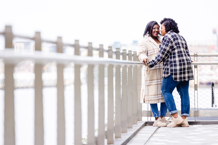 LGBTQ Couples Love Baltimore – Intimate moment by the water 