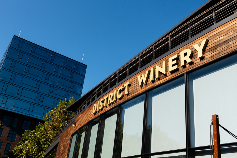 Wide-angle view of District Winery 