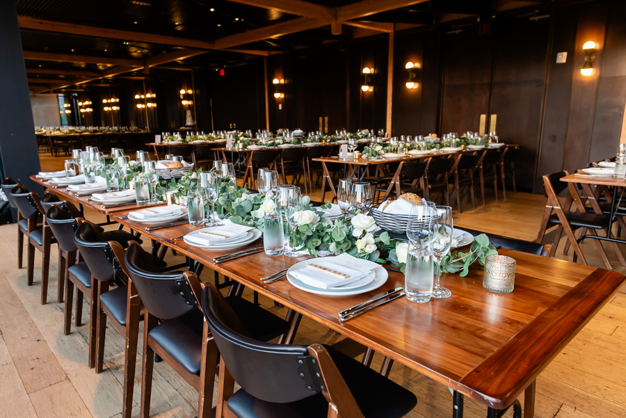 Elegant wedding reception setup at District Winery – District Winery wedding photography