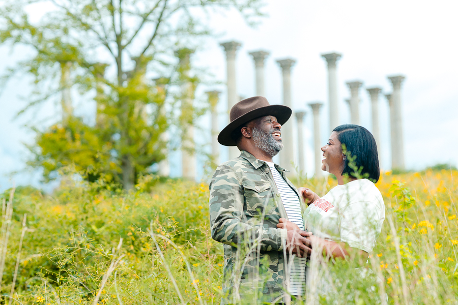 Romantic portrait in the National Arboretum’s meadow area