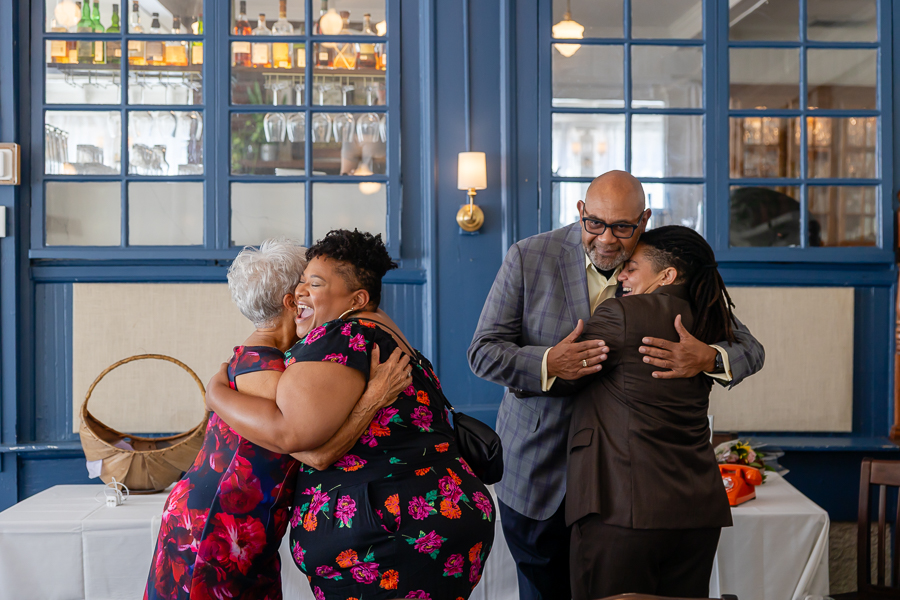 guests arriving to the wedding reception