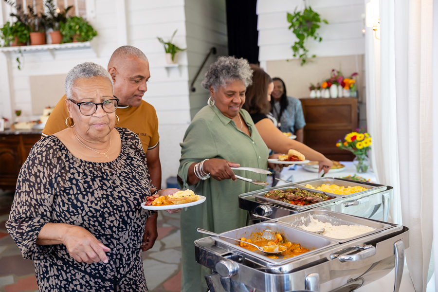 guests enjoying the breakfast reception at Zinnia