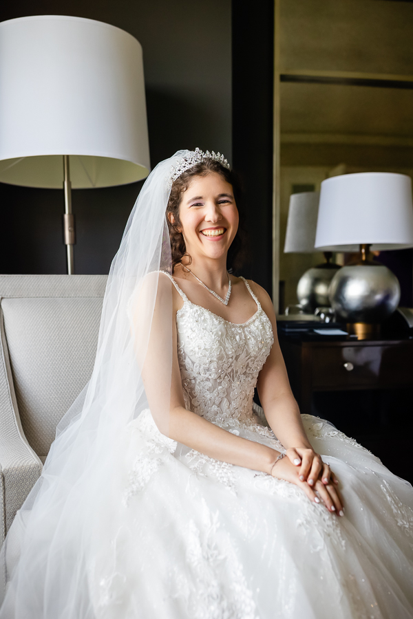 bride portrait Ritz Tysons Corner window light