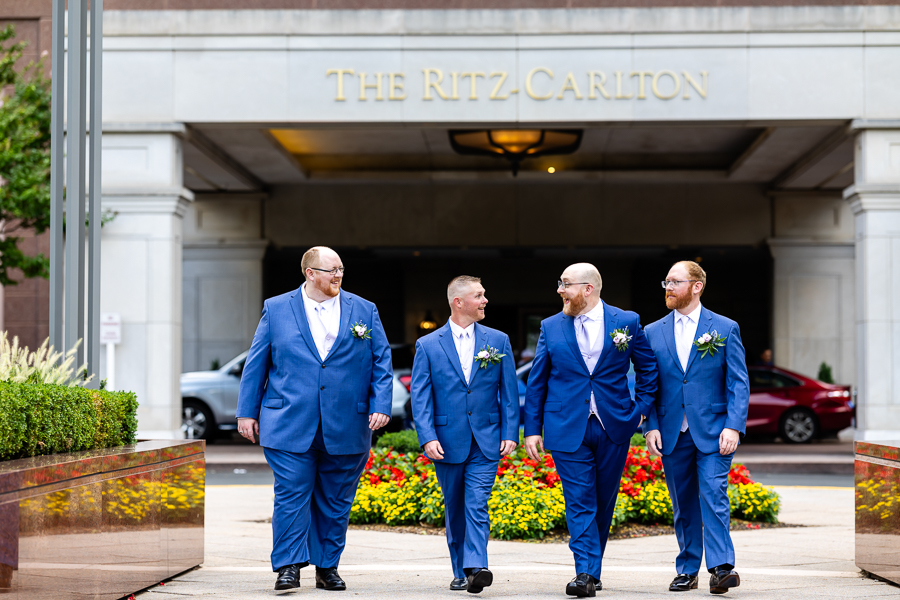 groomsmen at the Ritz-Carlton