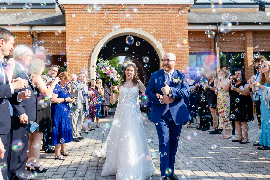 wedding bubbles Trinity United Church McLean