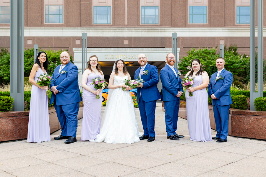 bridal party portrait at the Ritz-Carlton