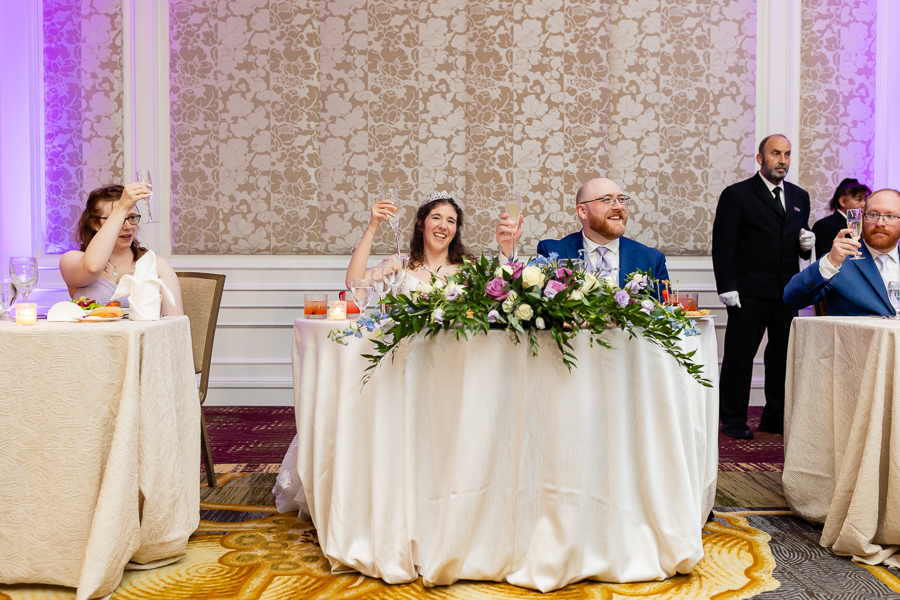 bride and groom toasts