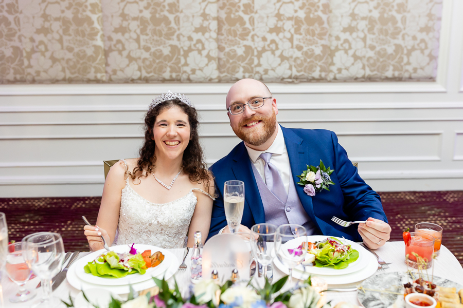 bride and groom Ritz reception