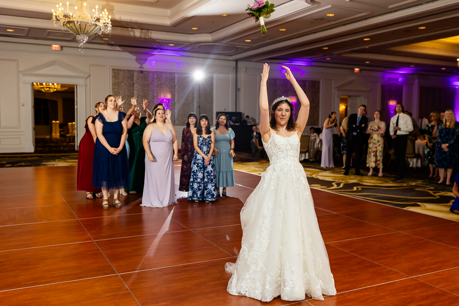 bouquet toss wedding Ritz Tysons